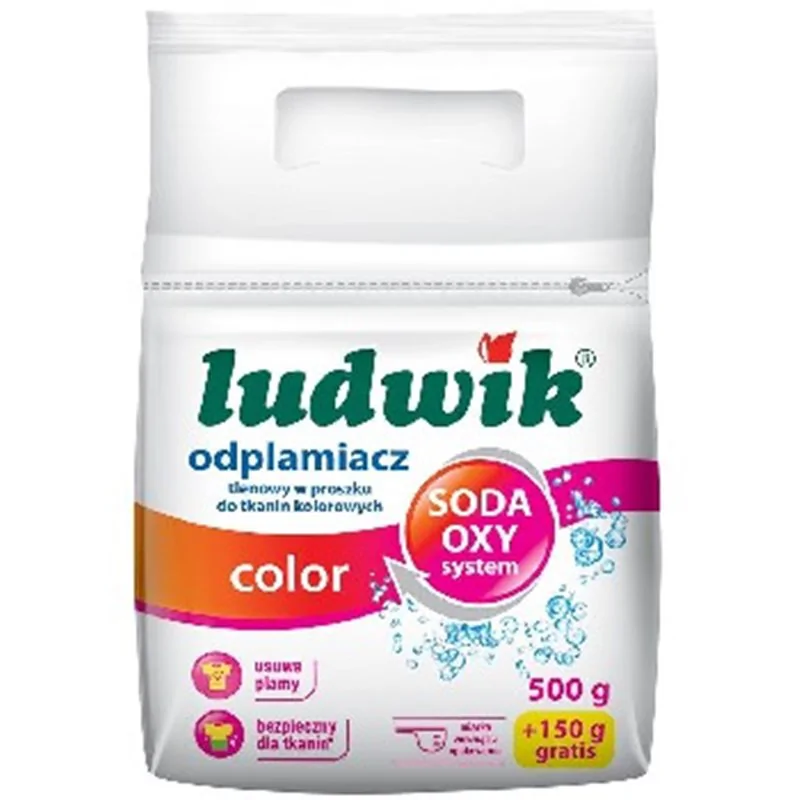 Ludwik odplamiacz tlenowy w proszku do tkanin kolorowych 650 g