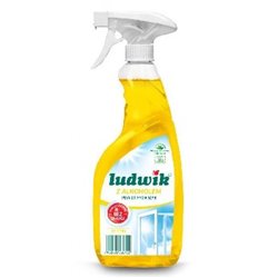 Ludwik Specjalista płyn do mycia szyb i glazury z alkoholem Lemon pompka 600ml