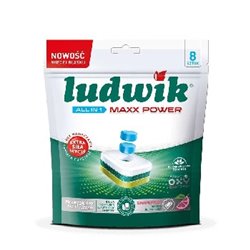 Ludwik tabletki do zmywarek All in One Maxx Power Grapefruit Doypack 8szt