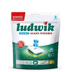 Ludwik tabletki do zmywarek All in One Maxx Power Lemon Doypack 8 szt