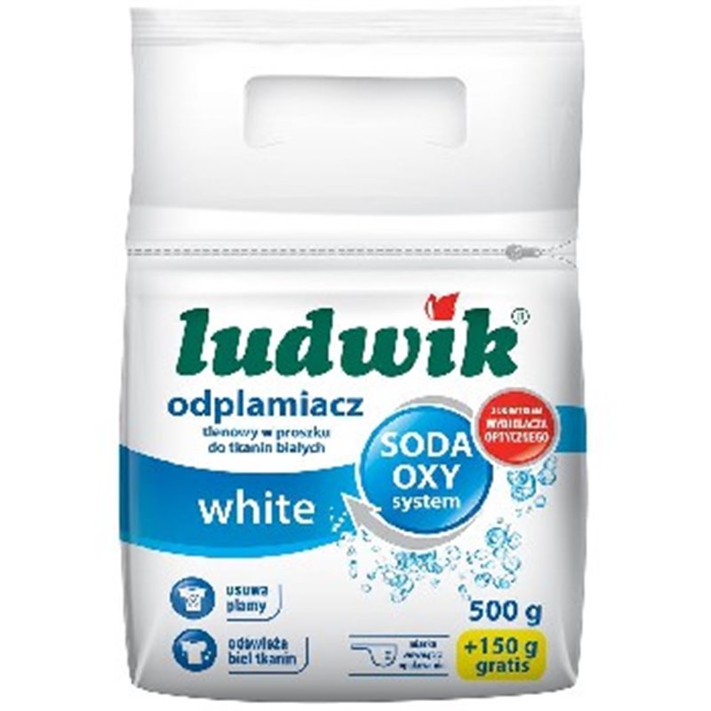 Ludwik white odplamiacz tlenowy w proszku do tkanin białych 650 g