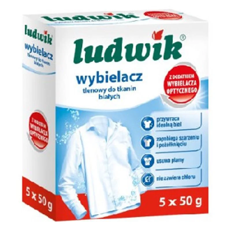 Ludwik wybielacz tlenowy do tkanin białych a5 50g