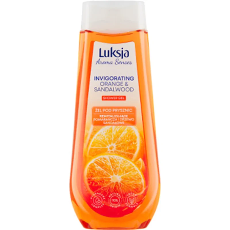 Luksja Aroma Senses Żel pod prysznic rewitalizujące pomarańcza i drzewo sandałowe 500 ml