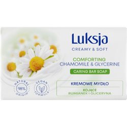 Luksja Creamy & Soft Kremowe mydło Kojące Rumianek i Gliceryna 90 g