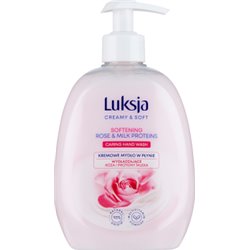 Luksja Creamy & Soft Kremowe mydło w płynie wygładzające róża i proteiny mleka 500 ml