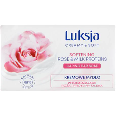 Luksja Creamy & Soft Kremowe mydło Wygładzające Róża i Proteiny Mleka 90 g