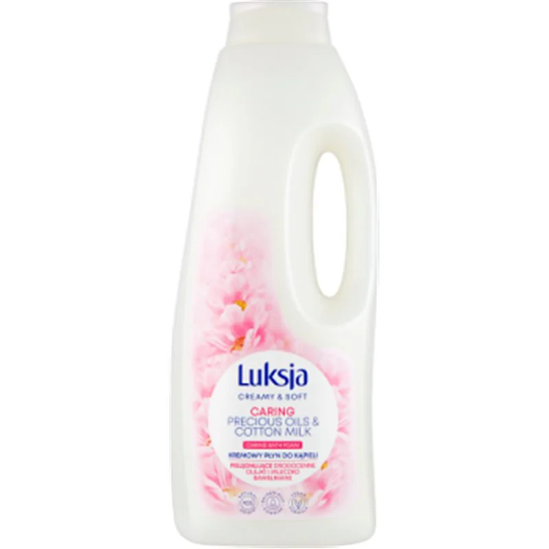 Luksja Creamy & Soft Kremowy płyn do kąpieli pielęgnujące drogocenne olejki mleczko bawełniane 1,5 l