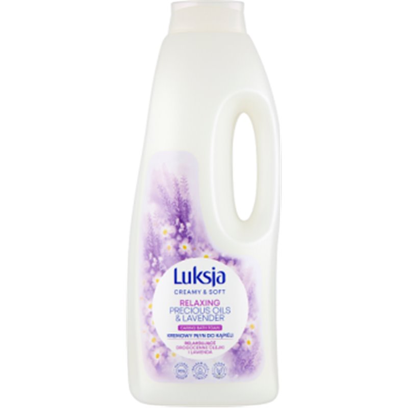 Luksja Creamy & Soft Kremowy płyn do kąpieli relaksujące drogocenne olejki lawenda 1,5 l