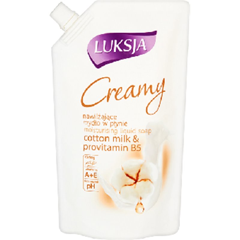 Luksja Creamy Cotton Milk & Vitamins Kremowe mydło w płynie zapas 400 ml