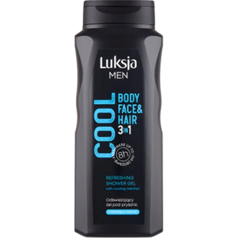 Luksja Men Cool Odświeżający żel pod prysznic 3w1 500 ml