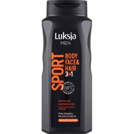 Luksja Men Sport Pobudzający żel pod prysznic 3w1 500 ml