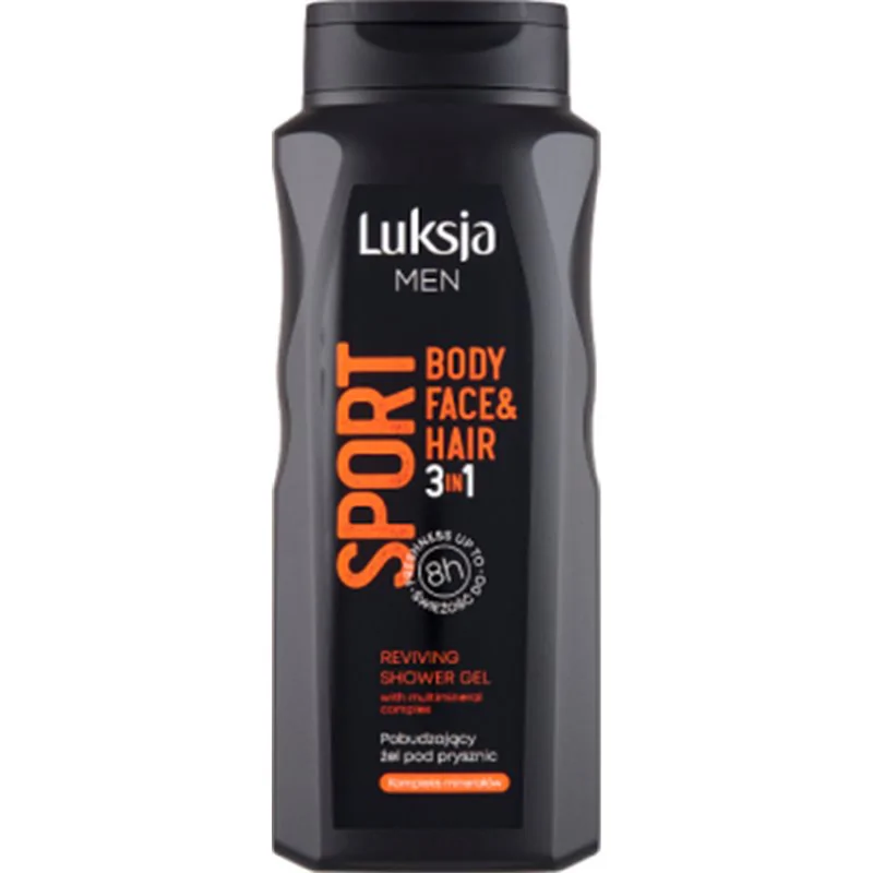 Luksja Men Sport Pobudzający żel pod prysznic 3w1 500 ml