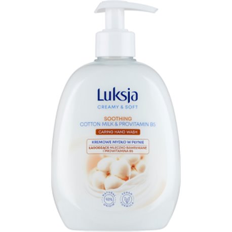 Luksja mydło w płynie Creamy & Soft Łagodzące Mleczko Bawełniane i Prowitamina B5 500 ml