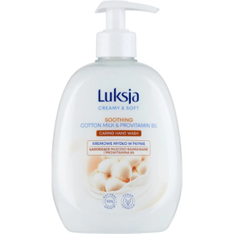 Luksja mydło w płynie Creamy & Soft Łagodzące Mleczko Bawełniane i Prowitamina B5 500 ml