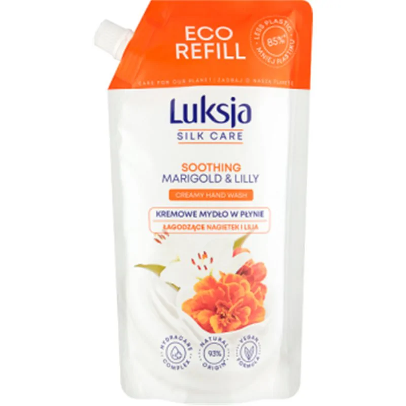 Luksja Silk Care Kremowe mydło w płynie łagodzące nagietek i lilia 500 ml