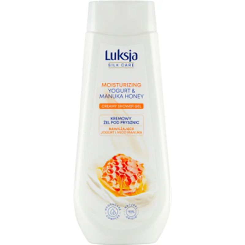 Luksja Silk Care Kremowy żel pod prysznic nawilżające jogurt i miód manuka 500 ml