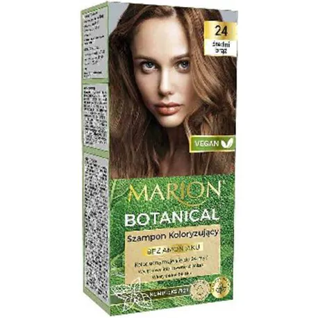 Marion Botanical szampon koloryzujący bez amoniaku 24 Średni Brąz