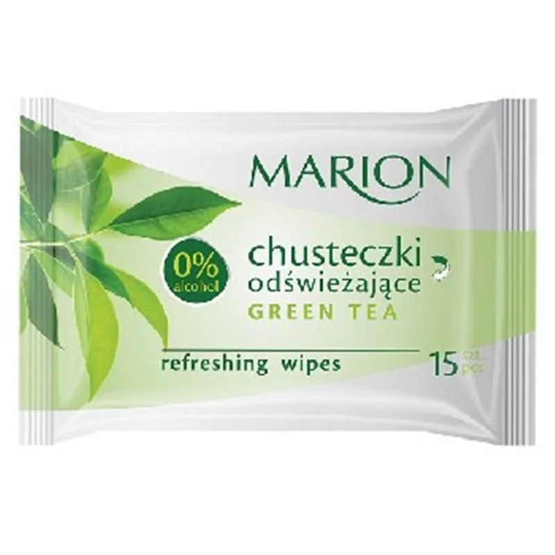 Marion Chusteczki Odświeżające Green Tea 15Szt