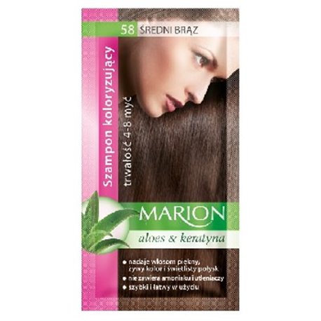 Marion szamponetka Średni Brąz 58 szampon koloryzujący 40ml
