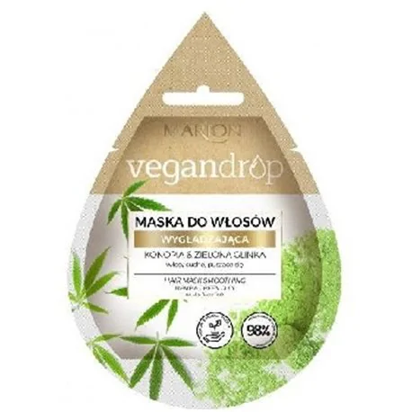 Marion Vegan Drop maska do włosów wygładzająca Konopia & Zielona Glinka 20ml