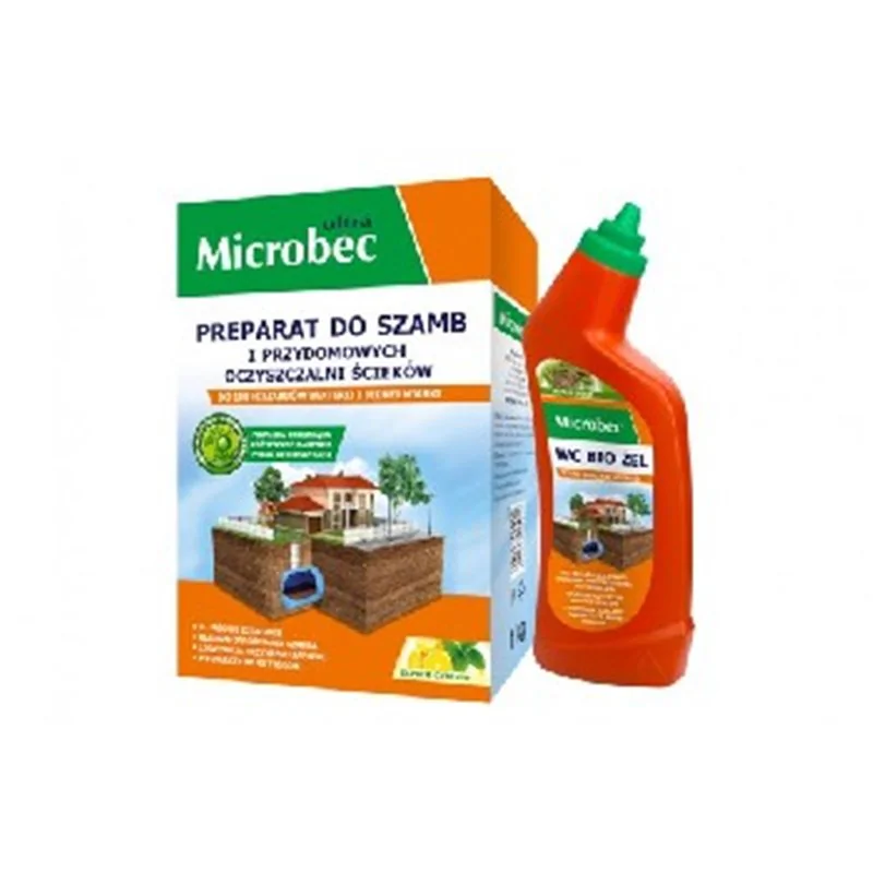 Microbec bakterie do szamba o zapachu cytrynowym 1kg + WC Bio żel