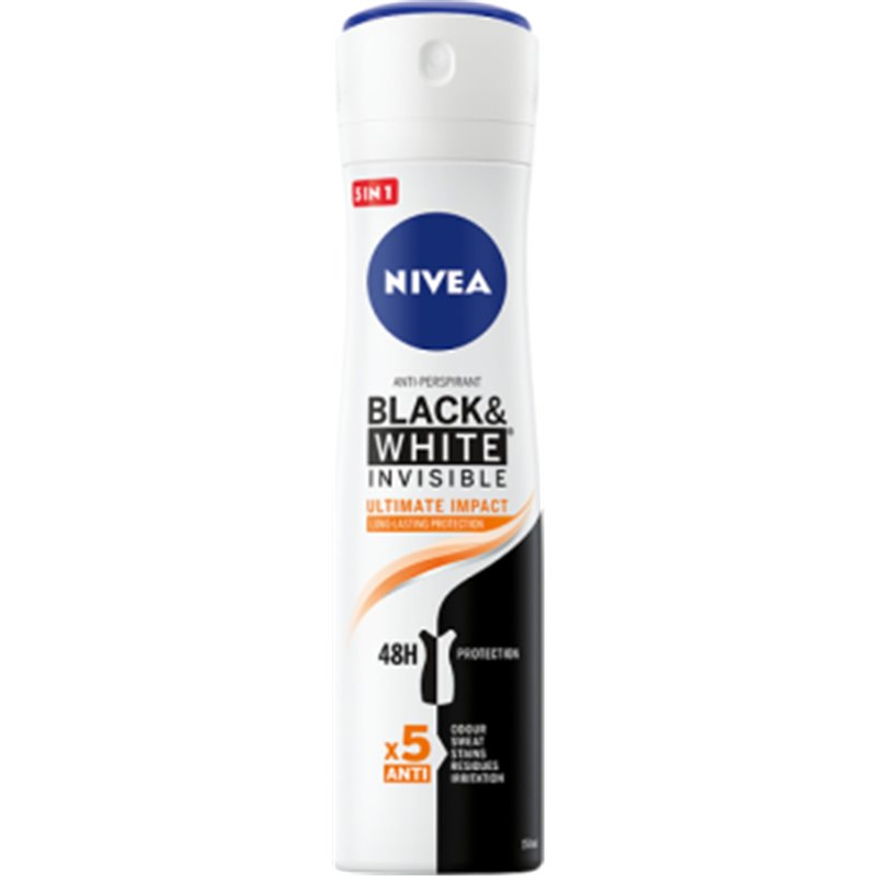 NIVEA Black & White Invisible Ultimate Impact Antyperspirant 150 ml