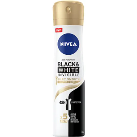 Nivea Black&White Invisible Silky Smooth Antyperspirant w aerozolu 150 ml