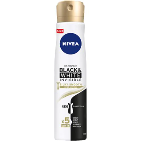 NIVEA Black&White Invisible Silky Smooth Antyperspirant w aerozolu 250 ml