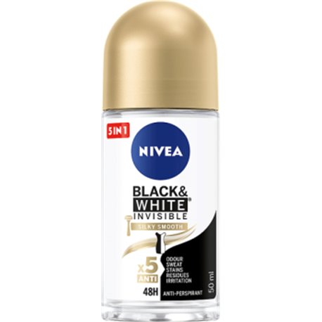 Nivea Black&White Invisible Silky Smooth Antyperspirant w kulce 50 ml