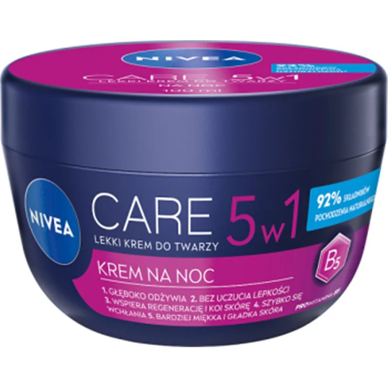 NIVEA Care Lekki krem do twarzy na noc 3w1 100 ml