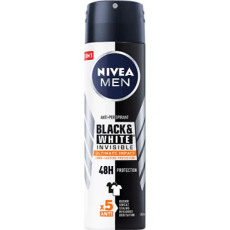 NIVEA MEN Black & White Invisible Ultimate Impact Antyperspirant 150 ml