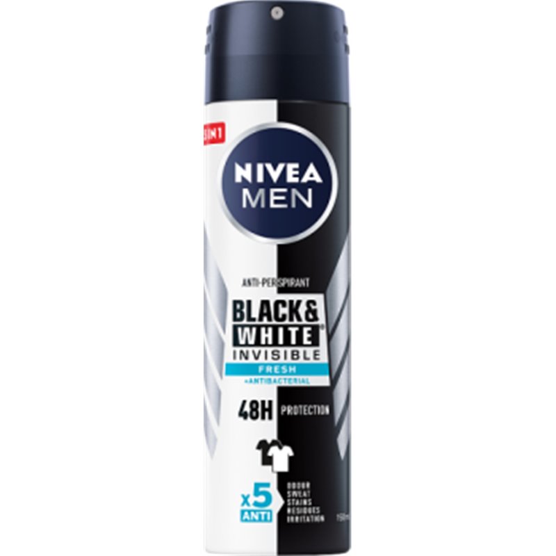 NIVEA MEN Black&White Invisible Fresh Antyperspirant w aerozolu 150 ml