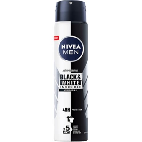 NIVEA MEN Black&White Invisible Original Antyperspirant w aerozolu 250 ml