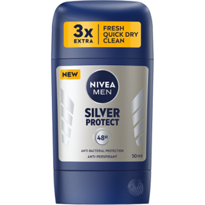 Nivea MEN Silver Protect Antybakteryjny Antyperspirant w sztyfcie 50 ml