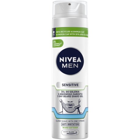 NIVEA MEN żel do golenia Sensitive 3 dni zarostu 200 ml