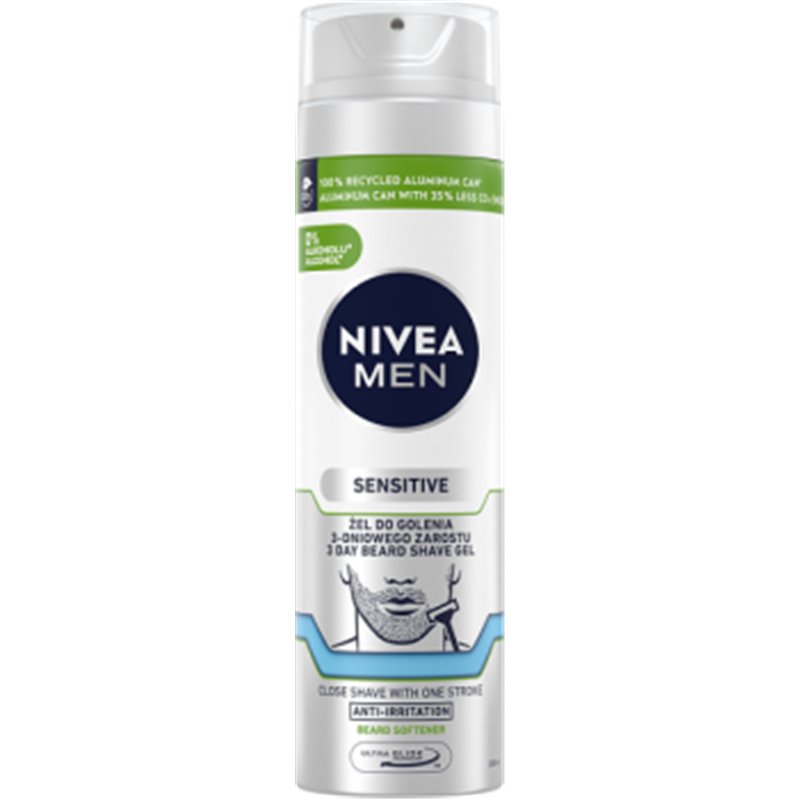 NIVEA MEN żel do golenia Sensitive 3 dni zarostu 200 ml
