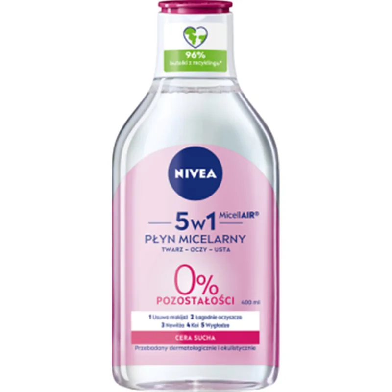 Nivea MicellAir Skin Breathe Pielęgnujący płyn micelarny do cery suchej 400 ml