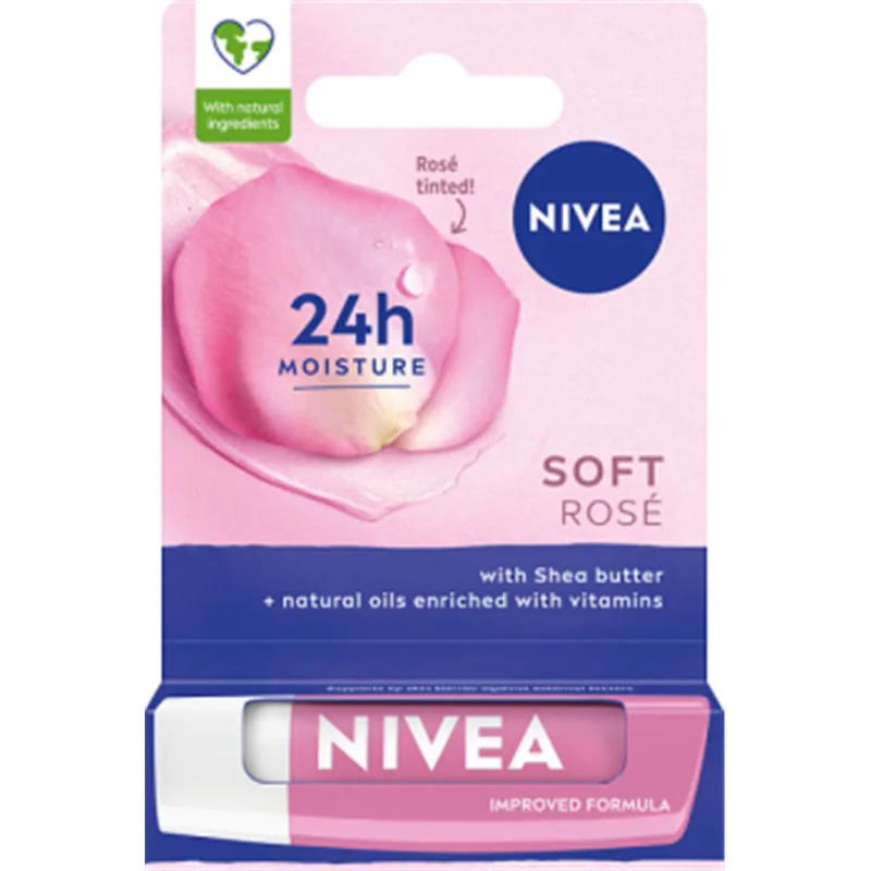 Nivea pomadka Soft Rose 4,8G