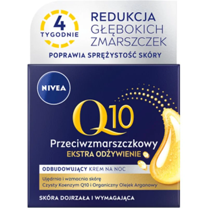 NIVEA Q10 Power Przeciwzmarszczkowy + Ekstra Odżywienie Krem na noc 50 ml