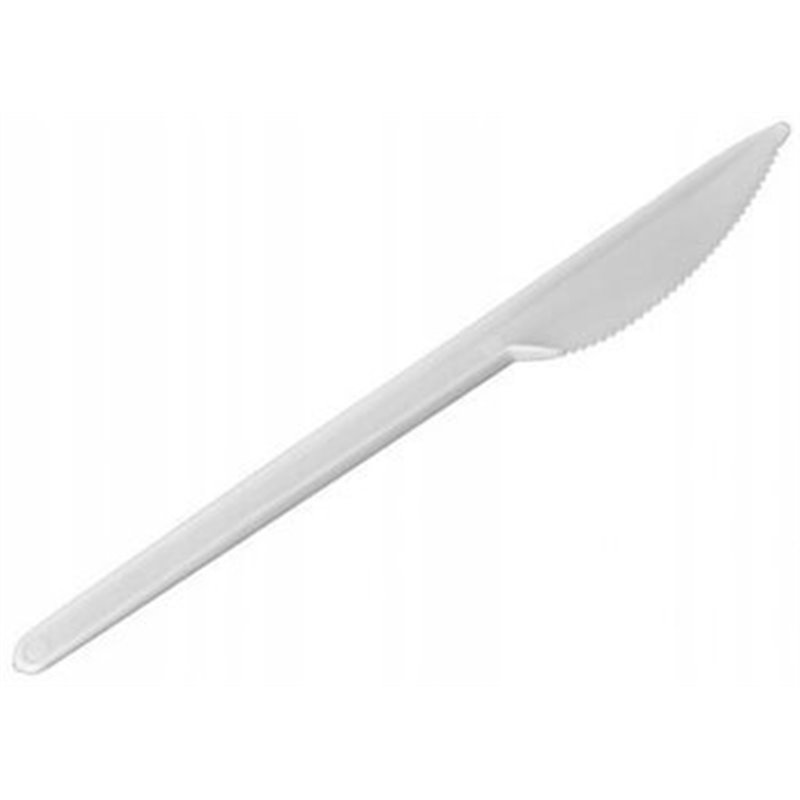 Noże jednorazowe białe 100szt