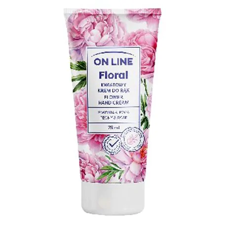 On Line Floral krem do rąk Piwonia & Róża 75ml