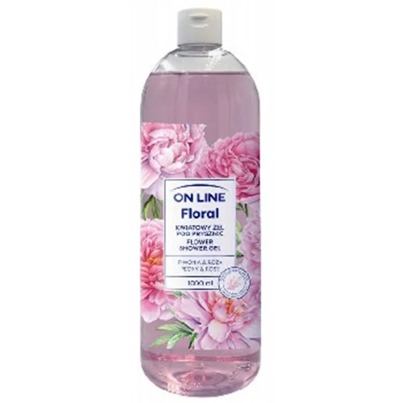 On Line Floral żel pod prysznic Piwonia & Róża 1000ml