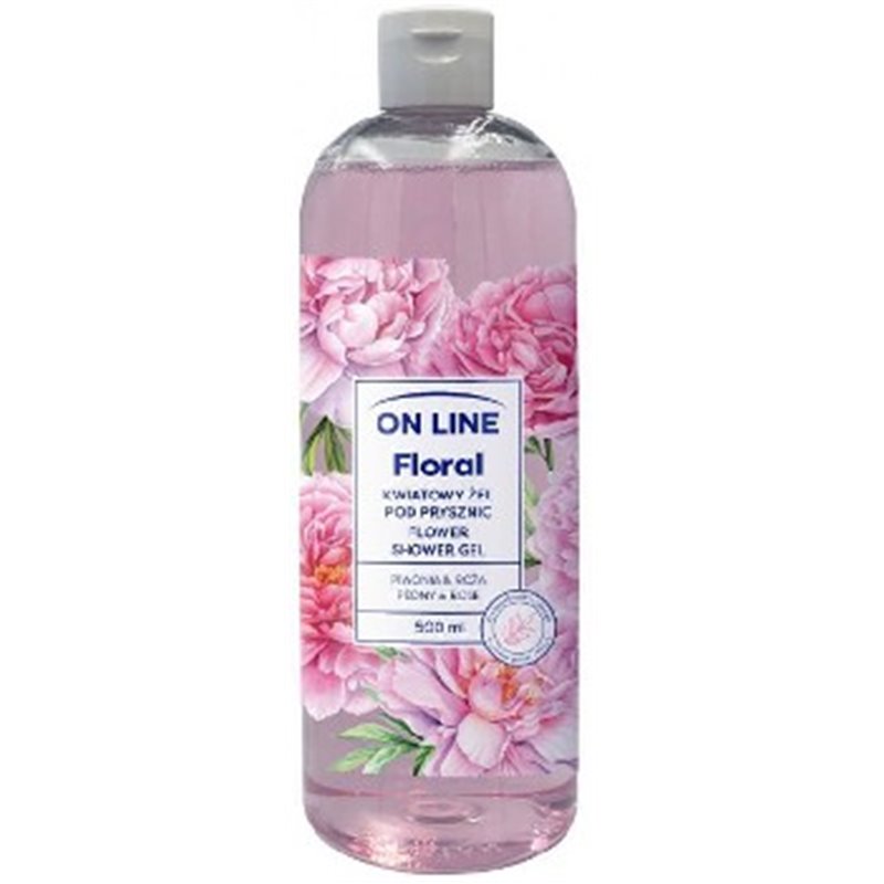 On Line Floral żel pod prysznic Piwonia & Róża 500ml