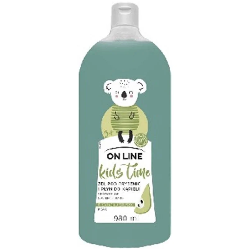 On Line Kids Time żel pod prysznic i płyn do kąpieli gruszka 980ml