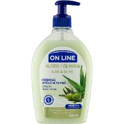 ON LINE Mydło Kremowe Aloes&Oliwka 500 ml