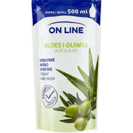 ON LINE Mydło REFILL Aloes&Oliwka 500 ml
