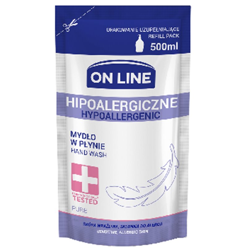ON LINE Mydło REFILL Hipoalergiczne PURE 500 ml