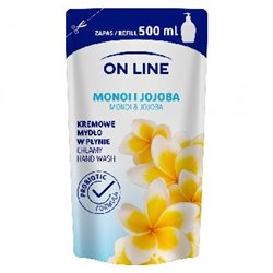 On Line mydło refill kremowe zapas Monoi i Jojoba 500ml
