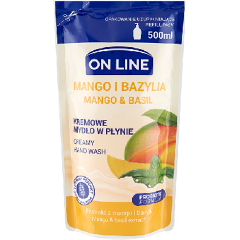 ON LINE Mydło REFILL Mango&Bazylia 500 ml