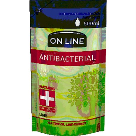 ON LINE Mydło REFILL z czynnikiem antybakteryjnym LIME 500 ml